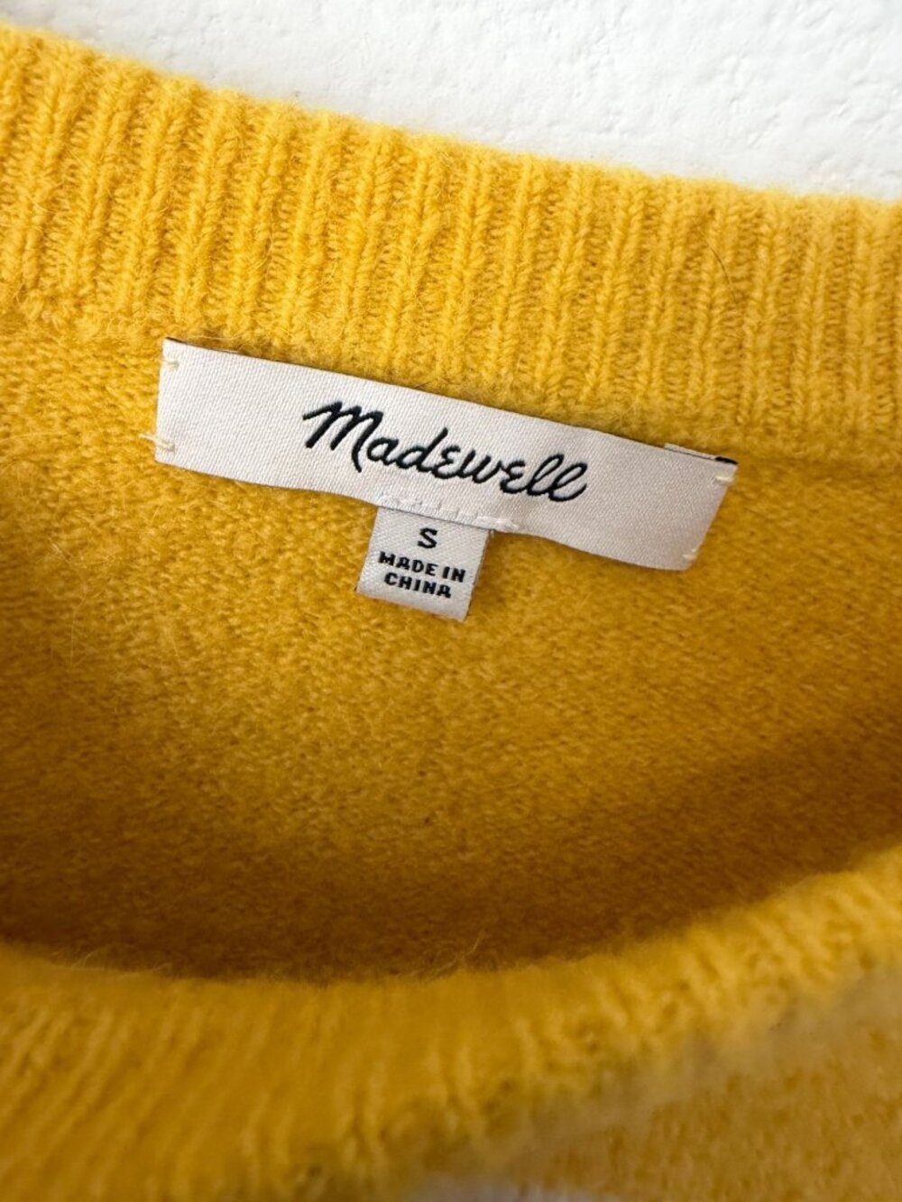 Madewell Wool Blend Long Sleeve Round Neck Multicolor Sweater Women's Size S - Picture 3 of 8